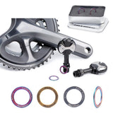 Maxbell 2 Pieces Titanium Alloy Bike Pedal Washer Bicycle Crank Gasket Black