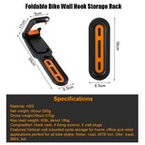 Maxbell Vertical Bicycle Wall Hook Mount Holder Bike Rack Indoor Storage Orange