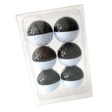 Maxbell 6pcs Golf Ball for Match Practice Play Golfer Gift Black White