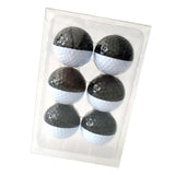 Maxbell 6pcs Golf Ball for Match Practice Play Golfer Gift Black White