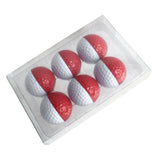 Maxbell 6pcs Golf Ball for Match Practice Play Golfer Gift Red White