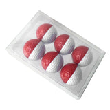 Maxbell 6pcs Golf Ball for Match Practice Play Golfer Gift Red White