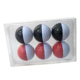 Max Maxb 6pcs Golf Ball for Match Practice Play Golfer Gift Black White + Red White