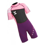 Maxbell 2.5mm Kids Short Sleeve Wetsuit Beach Diving Swimwear Swimsuit Pink S