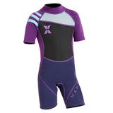 Maxbell 2.5mm Kids Short Sleeve Wetsuit Beach Diving Swimwear Swimsuit XL