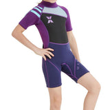 Maxbell 2.5mm Kids Short Sleeve Wetsuit Beach Diving Swimwear Swimsuit XXL
