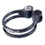 Max Maxb Bike Seat Post Clamp Ultralight Bicycle Seatpost Clip Black 31.8mm