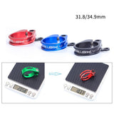 Max Maxb Bike Seat Post Clamp Ultralight Bicycle Seatpost Clip Red	31.8mm