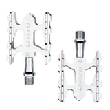 Maxbell 1 Pair Aluminium Alloy Mountain Road Bike Bearings Treadle Pedals Silver