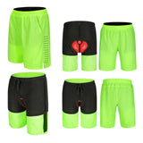 Maxbell 2 in 1 Padded Cycling Shorts Underwear Liner Loose Fit Half Short Pants L