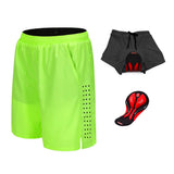 Maxbell 2 in 1 Padded Cycling Shorts Underwear Liner Loose Fit Half Short Pants L