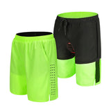 Maxbell 2 in 1 Padded Cycling Shorts Underwear Liner Loose Fit Half Short Pants XXXL