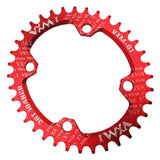 Maxbell Bike Chainring 104 BCD Narrow Wide Chain Ring 1 Speed Chainwheel Red 34T