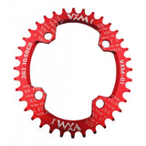 Maxbell Bike Chainring 104 BCD Narrow Wide Chain Ring 1 Speed Chainwheel Red 34T