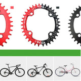 Maxbell Bike Chainring 104 BCD Narrow Wide Chain Ring 1 Speed Chainwheel Red 34T