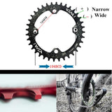 Maxbell Bike Chainring 104 BCD Narrow Wide Chain Ring 1 Speed Chainwheel Red 34T