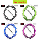 Maxbell Bike Chainring 104 BCD Narrow Wide Chain Ring 1 Speed Chainwheel Red 34T