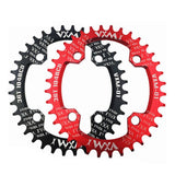Maxbell Bike Chainring 104 BCD Narrow Wide Chain Ring 1 Speed Chainwheel Red 34T