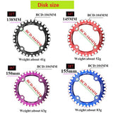 Maxbell Bike Chainring 104 BCD Narrow Wide Chain Ring Chainwheel Sprockets Black 38T