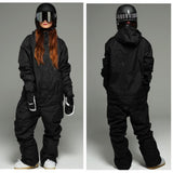 Maxbell One Pieces Ski Suits Jumpsuits Coveralls Snowsuits for Snow Sports Black S