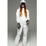 Maxbell One Pieces Ski Suits Jumpsuits Coveralls Snowsuits for Snow Sports White M