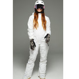 Maxbell One Pieces Ski Suits Jumpsuits Coveralls Snowsuits for Snow Sports White L