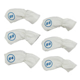 Maxbell 6pcs Golf Club Head Cover Irons Headcover Protectors with Number White