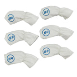 Maxbell 6pcs Golf Club Head Cover Irons Headcover Protectors with Number White