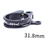 Maxbell Bicycle Seatpost Clamp Fixed Screw Bike Cable Hose Holder Clip Black 31.8mm