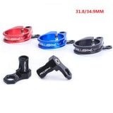 Maxbell Bicycle Seatpost Clamp Fixed Screw Bike Cable Hose Holder Clip Red	34.9mm