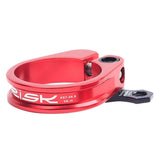 Maxbell Bicycle Seatpost Clamp Fixed Screw Bike Cable Hose Holder Clip Red	34.9mm