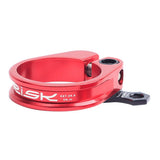 Maxbell Bicycle Seatpost Clamp Fixed Screw Bike Cable Hose Holder Clip Red	34.9mm