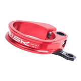 Maxbell Bicycle Seatpost Clamp Fixed Screw Bike Cable Hose Holder Clip Red	34.9mm