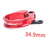 Maxbell Bicycle Seatpost Clamp Fixed Screw Bike Cable Hose Holder Clip Red	34.9mm