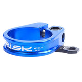 Maxbell Bicycle Seatpost Clamp Fixed Screw Bike Cable Hose Holder Clip Blue	31.8mm