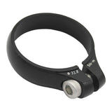 Maxbell Ultralight Bicycle Bike Seatpost Clamp Fixed Seat Post Tube Clip  Black 31.8