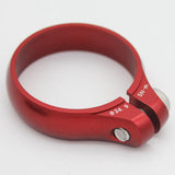 Maxbell Ultralight Bicycle Bike Seatpost Clamp Fixed Seat Post Tube Clip  Red	34.9