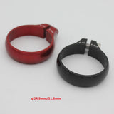 Maxbell Ultralight Bicycle Bike Seatpost Clamp Fixed Seat Post Tube Clip  Red	34.9