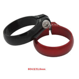 Maxbell Ultralight Bicycle Bike Seatpost Clamp Fixed Seat Post Tube Clip  Red	34.9