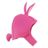 Maxbell 3mm Neoprene Rabbit Cartoon Scuba Dive Snorkeling Hoods Warm Hood Cap Pink
