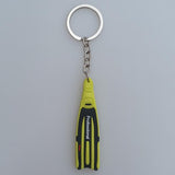 Maxbell Scuba Diving Fins Flippers Key Chain Holder Keyring Keychain  Yellow