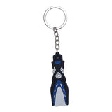 Maxbell Novelty Mini Dive Fins Flippers Key Chain Holder Key Ring Keychain Blue