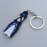 Maxbell Novelty Mini Dive Fins Flippers Key Chain Holder Key Ring Keychain Blue