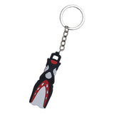 Maxbell Novelty Mini Dive Fins Flippers Key Chain Holder Key Ring Keychain Red