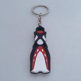 Maxbell Novelty Mini Dive Fins Flippers Key Chain Holder Key Ring Keychain Red
