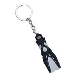 Maxbell Novelty Mini Dive Fins Flippers Key Chain Holder Key Ring Keychain Black