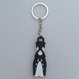 Maxbell Novelty Mini Dive Fins Flippers Key Chain Holder Key Ring Keychain Black