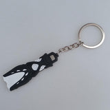 Maxbell Novelty Mini Dive Fins Flippers Key Chain Holder Key Ring Keychain Black