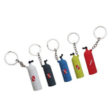 Maxbell Novelty Mini Diving Tank Key Chain Holder Dive Flag Keyring Keychain Gray