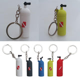 Maxbell Novelty Mini Diving Tank Key Chain Holder Dive Flag Keyring Keychain Gray
